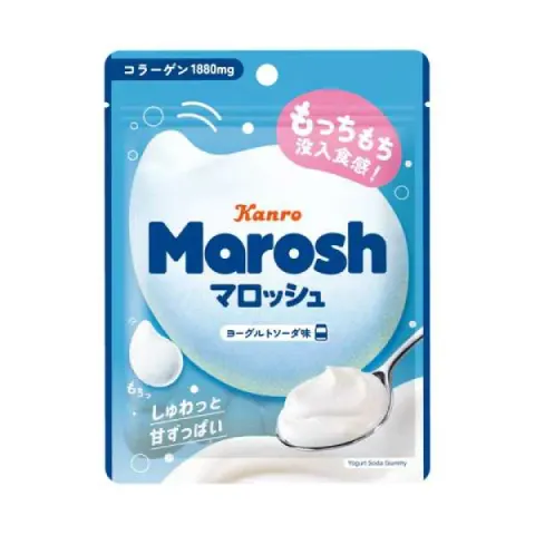 Kanro Marosh pianki o smaku Jogurtowo-Sodowym, 50g