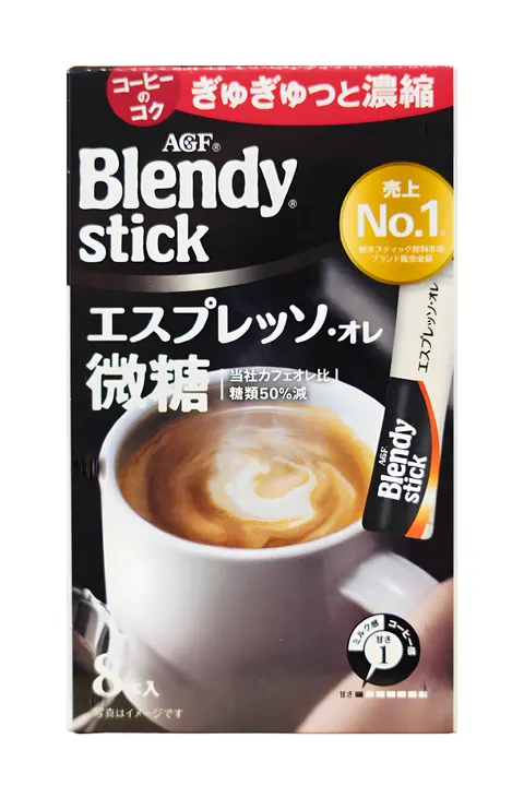 AGF Blendy instant Espresso au Lait Lekko Słodzone, 8 szt.