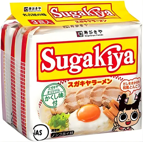 Sugakiya instant ramen Tonkotsu z Dashi, 3szt. x 111g