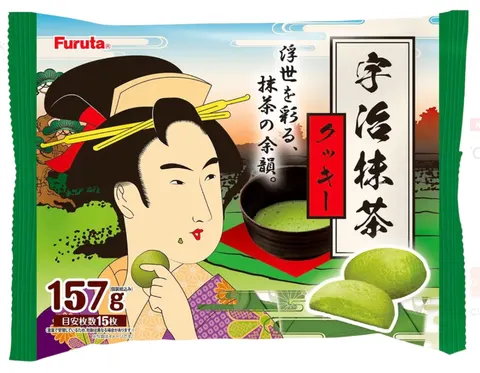 Furuta ciasteczka o smaku Uji Matcha, 157g