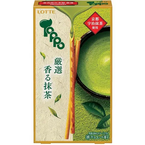 Lotte Toppo Premium paluszki o smaku Matcha, 72g