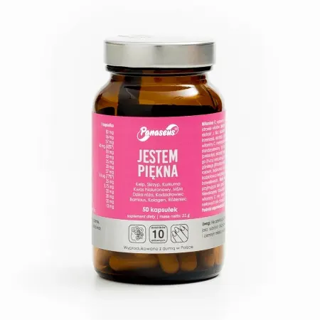 Panaseus - Jestem piękna - 50 kapsułek - Kelp, Skrzyp, Kurkuma