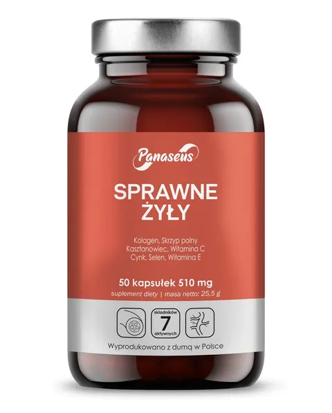 Panaseus - Sprawne żyły - 50 kapsułek - Naczynia Krwionośne