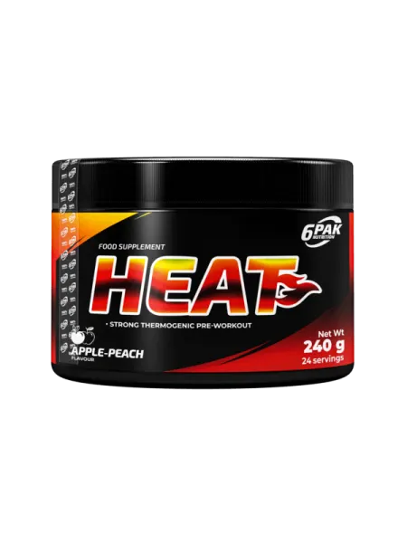Przedtreningówka 6PAK HEAT - Jabłko brzoskwinia 240g