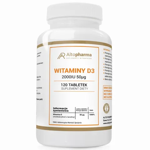 WITAMINA D3 2000IU 50µg - Altopharma - 120 tabletek