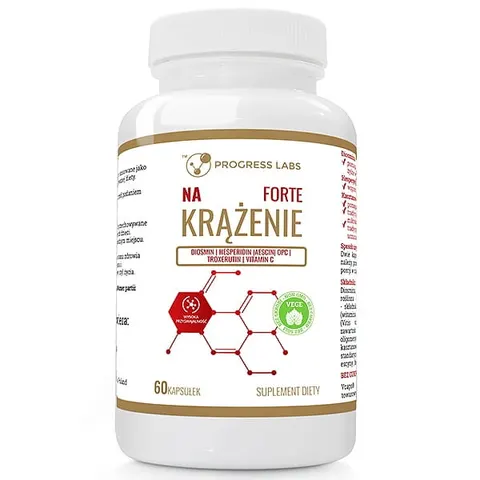 Progress Labs - Na Krążenie Forte Kasztanowiec, Diosmina, Hesperydyna, Trokserutyna, OPC, Witamina C 60 kapsułek Produkt Vege