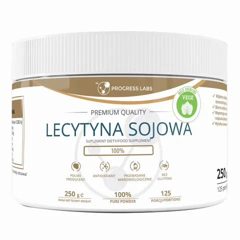 Progress Labs - Lecytyna Sojowa 100% w proszku - 250g