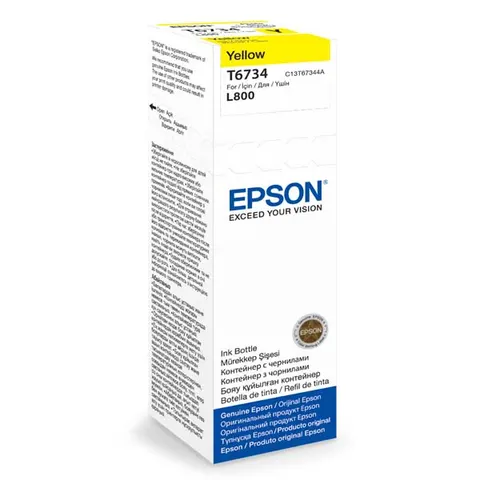Tusz EPSON C13T67344A - żółty, 70ml, 1900 stron