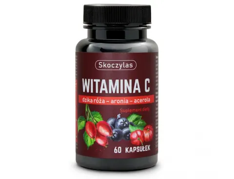 Witamina C Trio dzika róża- aronia- acerola SKOCZYLAS 60 kapsułek