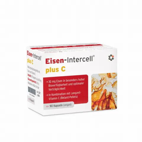 Mitopharma - Eisen-Intercell plus C 30 mg żelaza 160 mg witaminy C - 90 kaps.