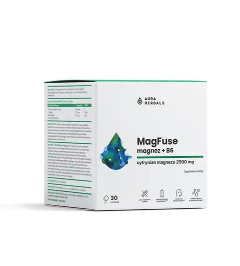 AURA HERBALS MagFuse: magnez + B6 (30 szt.)