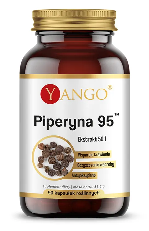 Yango - Piperyna 95 - 90 kaps. - ekstrakt 50:1 - Trawienie 2 mg