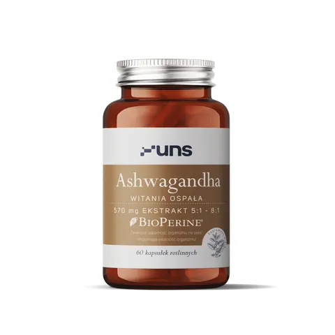 UNS - Ashwagandha + BioPerine - 60 kapsułek