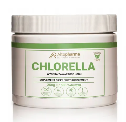 AltoPharma - Chlorella 500 mg - 100% Chlorella - 500 tabletek