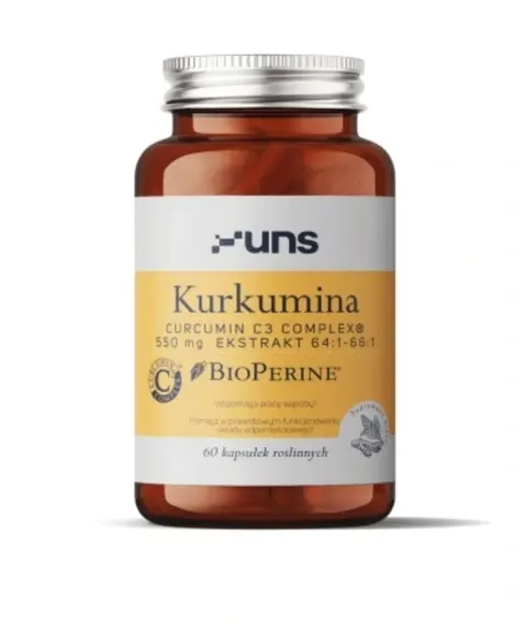 UNS - Kurkumina + Bioperine (60 kaps. vege)