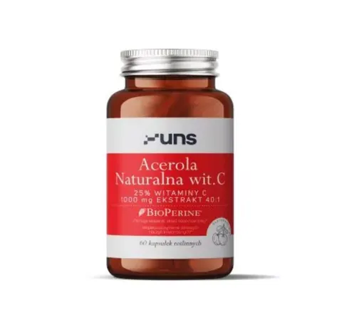 UNS - Acerola Naturalna wit. C + Bioperine 60 vege kaps.