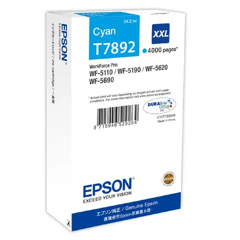 Tusz EPSON T789 - cyan, 34ml, 4000 stron