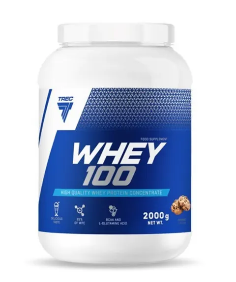 TREC - Odżywka białkowa - WHEY 100 JAR COOKIES - Białko 2000g