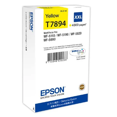 Tusz EPSON T789 - żółty, 34ml, 4000 stron