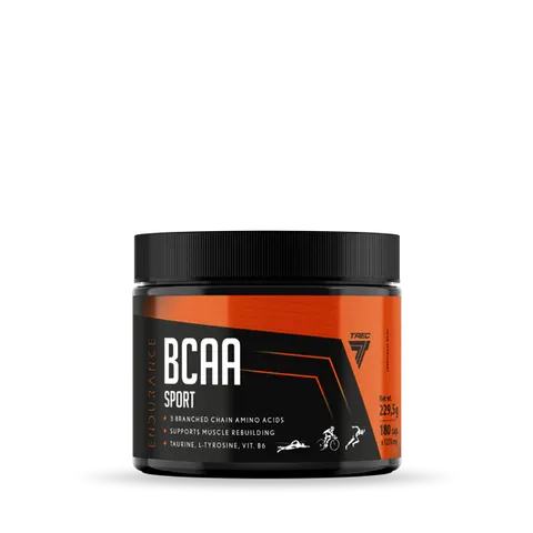 TREC ENDURANCE - BCAA SPORT z tauryną, l-tyrozyną i witaminą B6 180cap