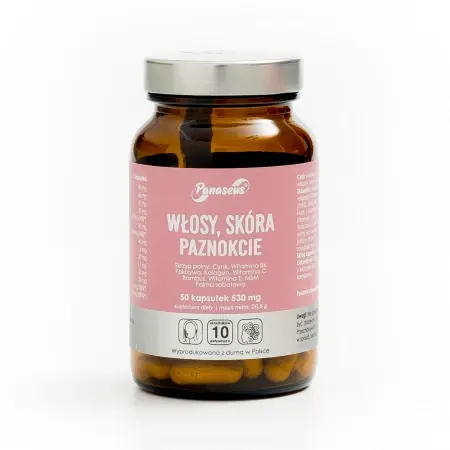 PANASEUS Włosy, Skóra, Paznokcie (50 kaps.)