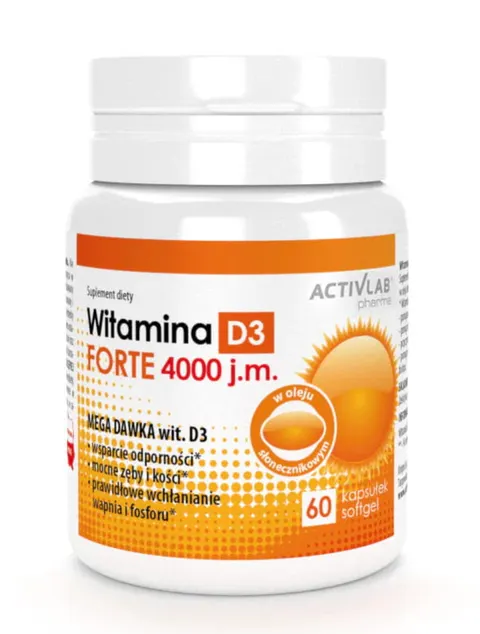 Activlab -Witamina D3 Forte 4000 j.m. 60 kapsułek