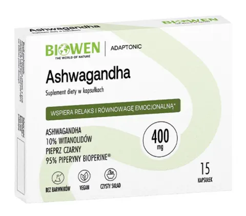 Biowen - Ashwagandha Biowen - 15 kapsułek - blistry