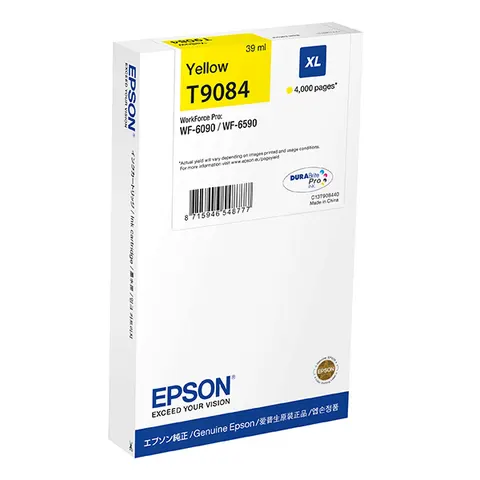 Tusz EPSON T9084 - żółty, 39ml, XL
