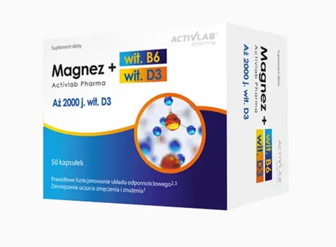 Activlab - Magnez B6 + D3 50 kaps.
