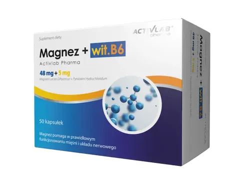 Activlab - Magnez + wit. B6 ( 5bl.po 10 kaps.)
