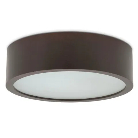 Katia 275 wenge, okrągły plafon drewniany E27 szkło drewno