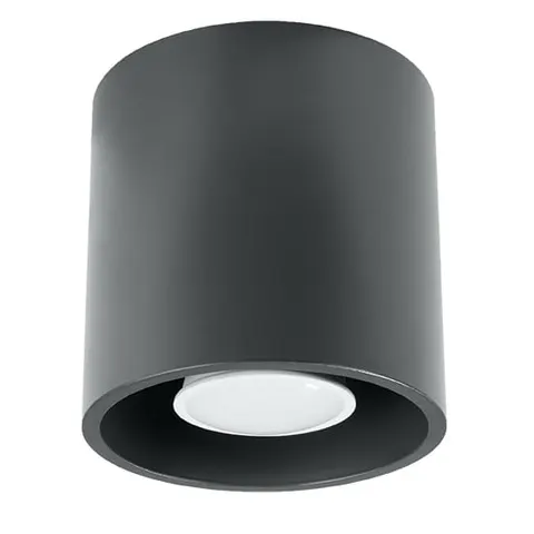 Plafon ORBIS 1 Antracyt tuba koło aluminium