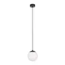 Lampa wisząca SAVOY 16 czarna mleczny klosz