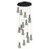 Lampa wisząca żyrandol ARVI BLACK czarno/złota