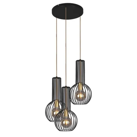 Lampa wisząca ARVI BLACK 3K czarno/złota