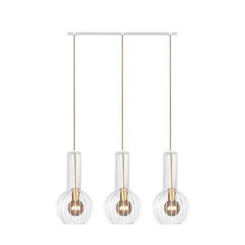 Lampa wisząca ARVI WHITE 3L biało/złota