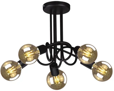 Lampa sufitowa DEZE 5 czarna