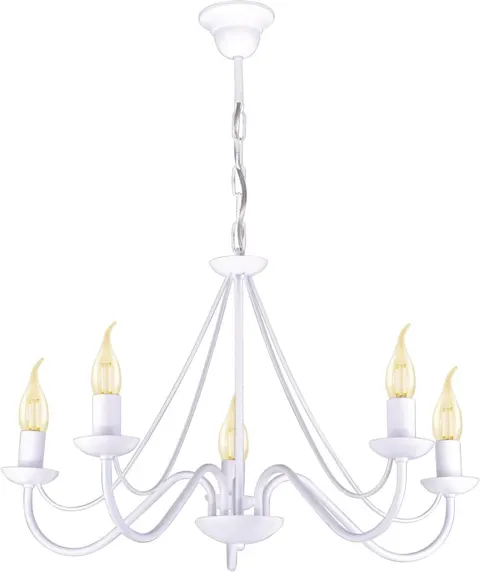 Lampa wisząca BARTEZ II 5 biały żyrandol