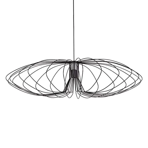 Lampa wisząca TIZI czarna druciak duża