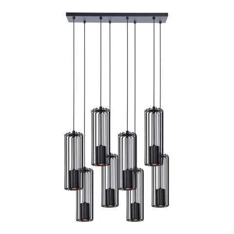 Lampa wisząca FALCON 8 czarna druciak duża