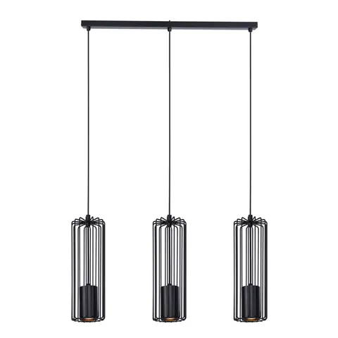Lampa wisząca Falcon 3 czarna druciak