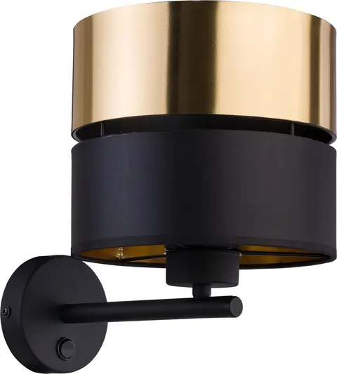HILTON BLACK/GOLD KINKIET 1 PŁ