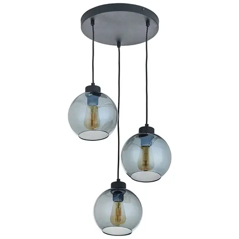 CUBUS GRAPHITE LAMPA WISZĄCA 3 PŁ KOŁO