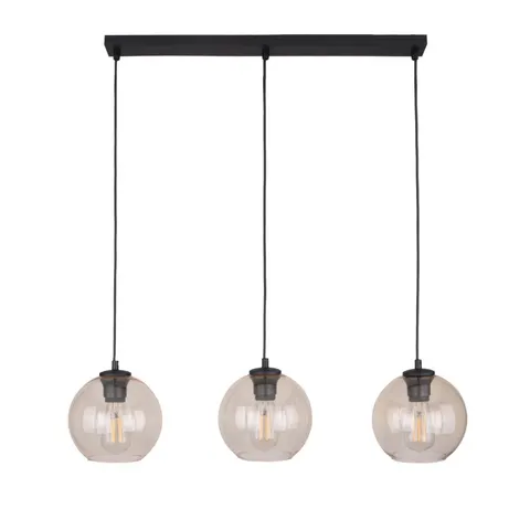 CUBUS BURSZTYN LAMPA WISZĄCA 3 PŁ LISTWA
