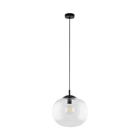 Lampa wisząca ze szklanym kloszem VIBE czarna 1xE27 - 4818