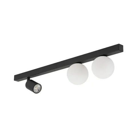 VOX LAMPA SUFITOWA CZARNA/BIAŁA KULA 1xGU10 2xG9