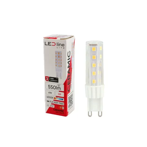 Żarówka LED G9 premium 230V 6W 550lm LED Line