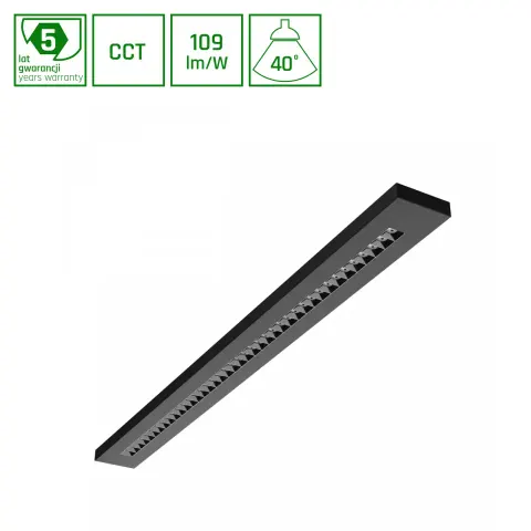 Lampa LED liniowa czarna CCT 120 cm 20-40W PLANK CCT 2w1