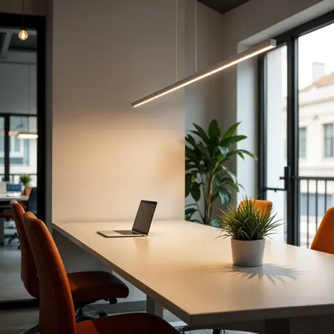 Biała lampa wisząca liniowa belka MERIDA 21W 160 cm CCT