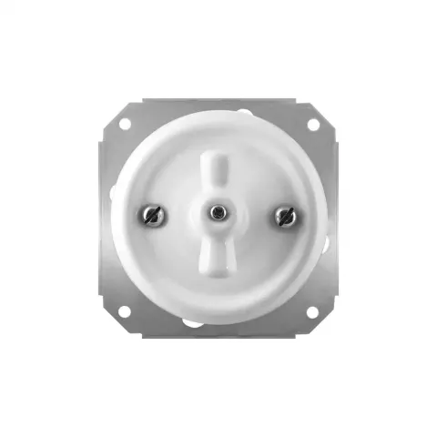 CERAMIC DESIGN przycisk zwierny obrotowy 10A 230V biały